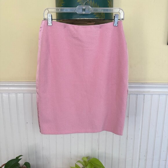 Moda International Pink M NWT super soft pencil skirt wool blend vintage 90s - Picture 1 of 6